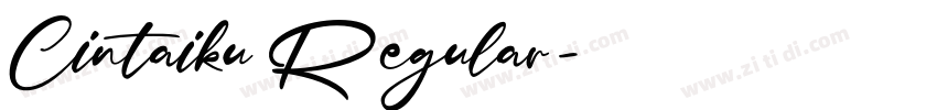 Cintaiku Regular字体转换